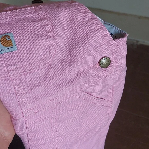 Carhartt Pink Flannel Lined Overalls - Picture 16 of 16